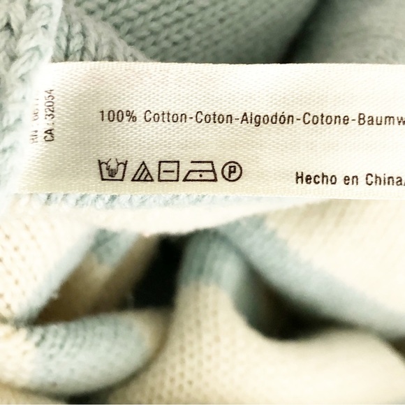 Free people, beach, striped blue/cream knit tunic - Picture 6 of 8